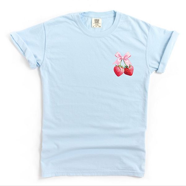 

Футболка Coquette strawberry watercolor garment dyed Simply Sage Market, Chambray, Зеленый, Футболка Coquette strawberry watercolor garment dyed Simply Sage Market, Chambray