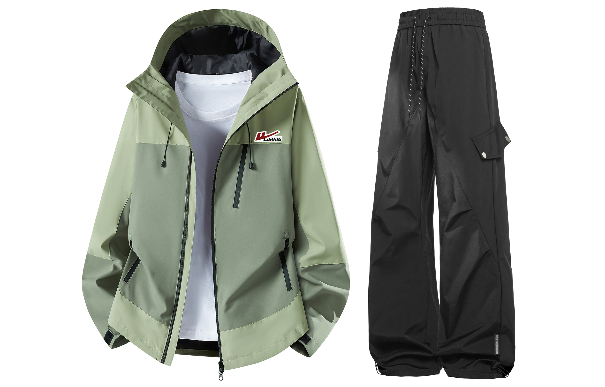 

Ветровка Unisex WARRIOR, rock shell зеленый+черный (2 pack diy badge)