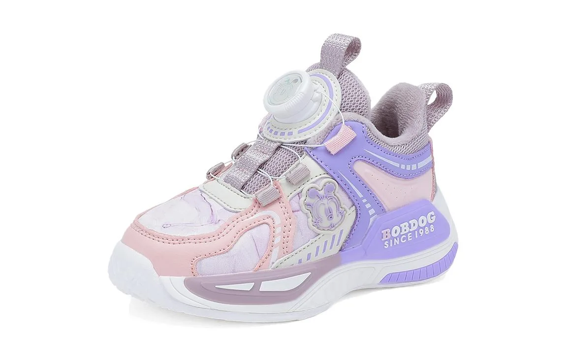Детские повседневные кроссовки Abrasion Resistant BOBDOG, Ro Purple/Soft Pink