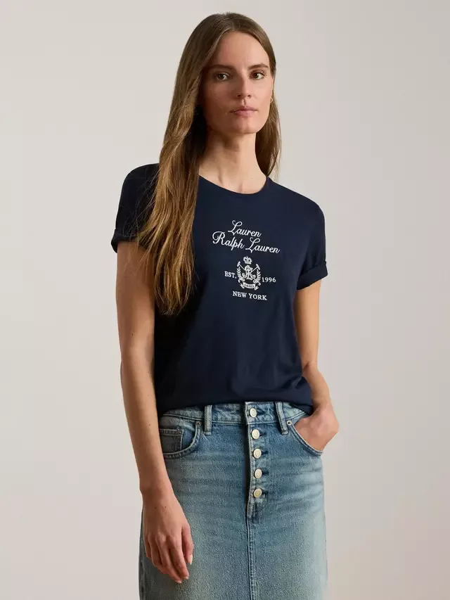 Футболка Katlin с круглым вырезом, свободного кроя, из смесовой хлопковой ткани Ralph Lauren
