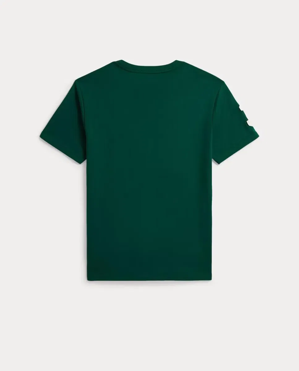 Детская футболка для мальчиков с принтом Big Pony Polo Ralph Lauren, Verde Oscuro — фото 2