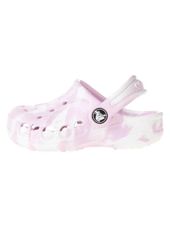 Сабо с мраморным принтом Baya Marbled Crocs, розовый