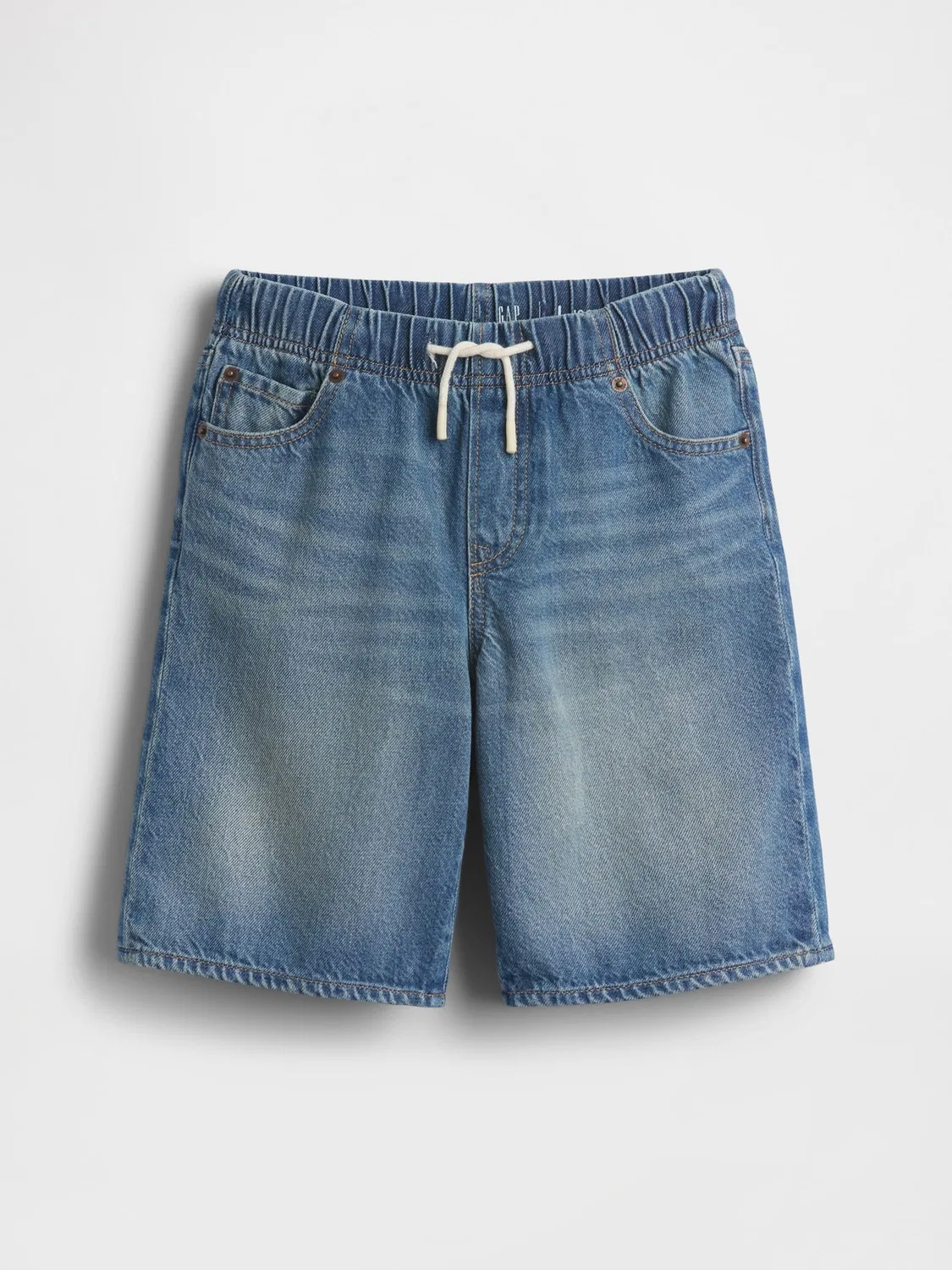Шорты джинсовые свободные Gap Medium Wash Baggy, Medium Wash — фото 4