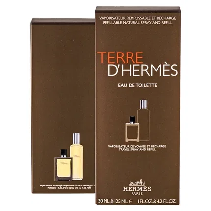 Набор туалетной воды с возможностью перезаправки Hermes Terre D'Hermes, 30 мл + 125 мл