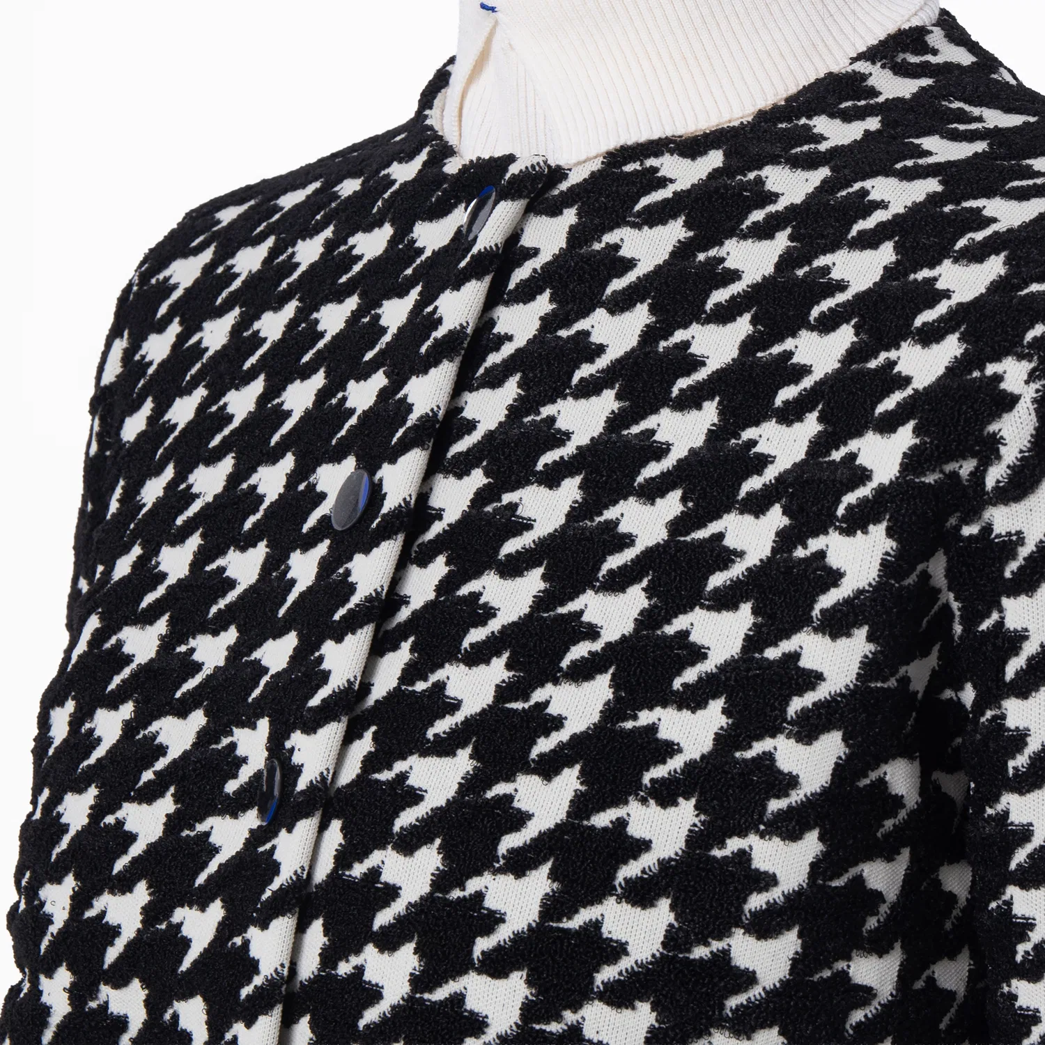 Кардиган с узором в елочку Houndstooth Pattern Cardigan Burberry, Black Ip Pattern — фото 2
