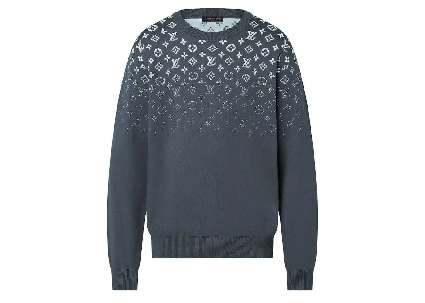 Мужской свитшот с градиентом Crewneck Louis Vuitton, Volcanic Ash