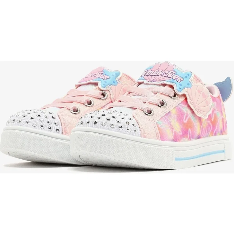 Кроссовки детские с подсветкой Twinkle Sparks Underwater Magic Skechers, Розовый — фото 3