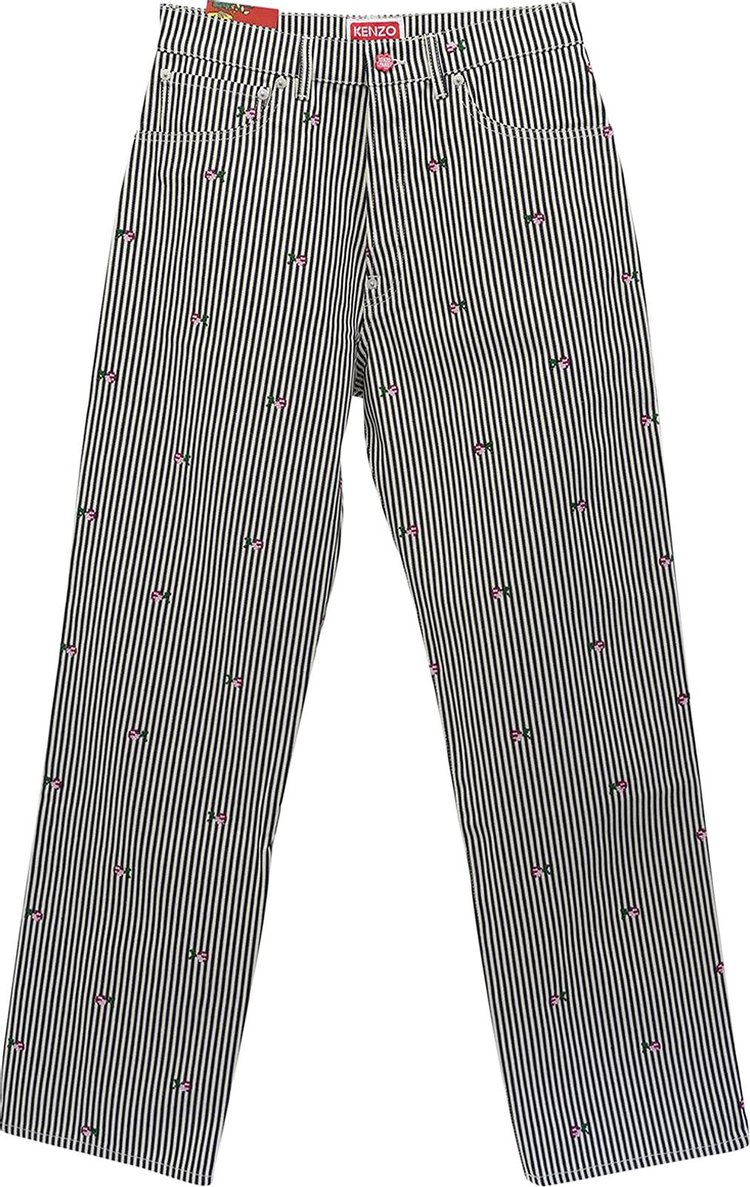 Джинсы Kenzo Rinse Striped Suisen Relaxed Jeans 'Blue Denim', синий - фото