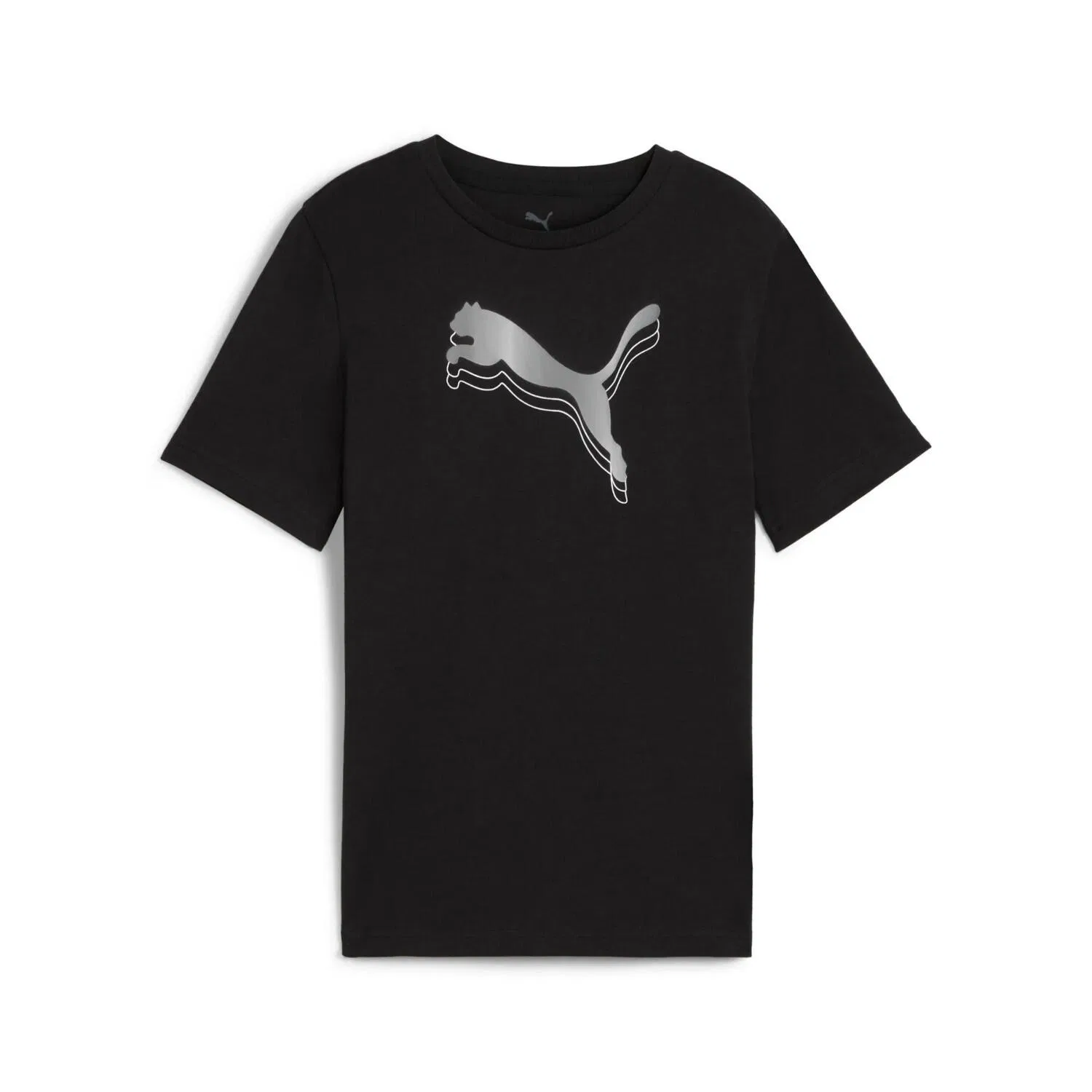 Детская футболка с длинным рукавом Puma ESS METALLIC Tee G, Schwarz Silber