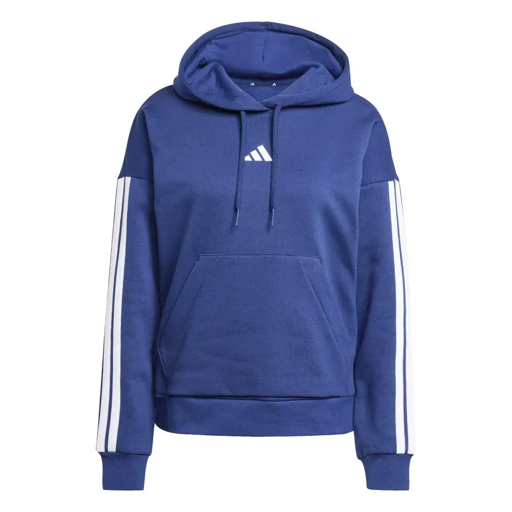 Худи с флисом Adidas Essentials 3 Stripes Adidas, синий — фото 3