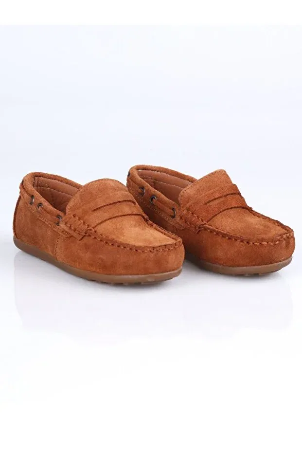 Детские кожаные лоферы для мальчиков Lf01 Genuine Leather Loafer Shoes B.P.F.-Tan Vuudy, Taba — фото 3