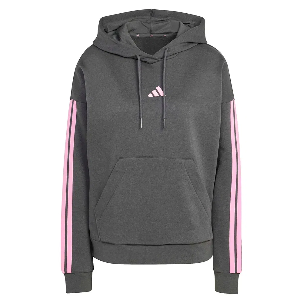 Худи с флисом Adidas Essentials 3 Stripes Adidas, серый