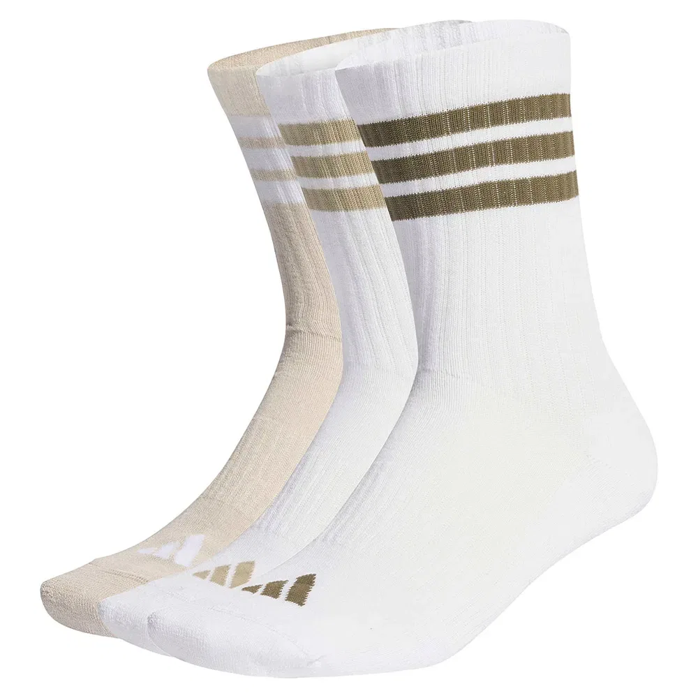 Носки спортивные Adidas 3 Stripes Cushioned Sportswear 3 пары, бежевый