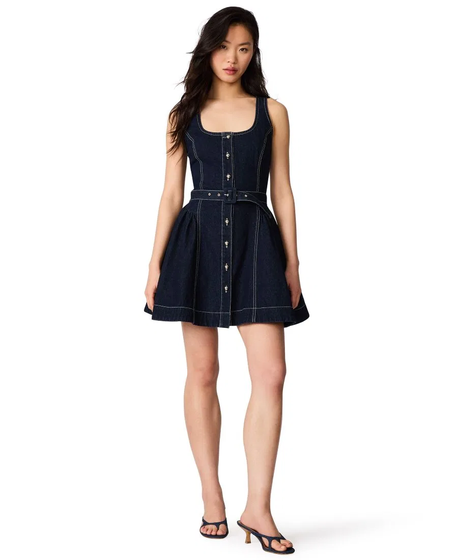 Платье мини на пуговицах Maila Denim Button-Front Mini Dress Steve Madden, Denim