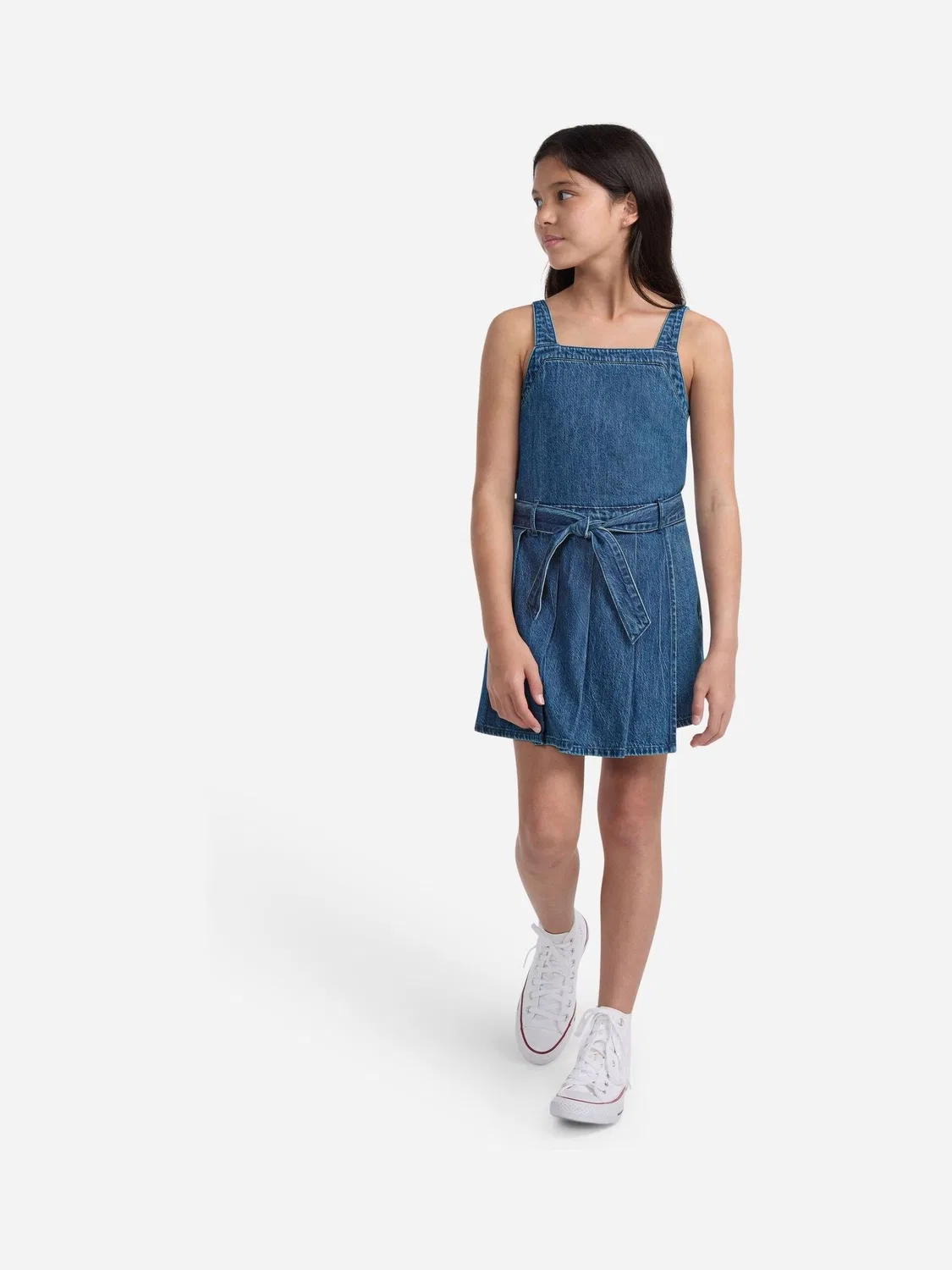 Платье-юбка с шортами, плиссе Abercrombie & Fitch, синий