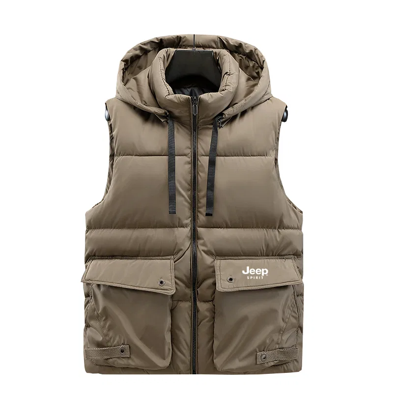 Детский жилет с отстегивающимся капюшоном JEEP SPIRIT, Khaki