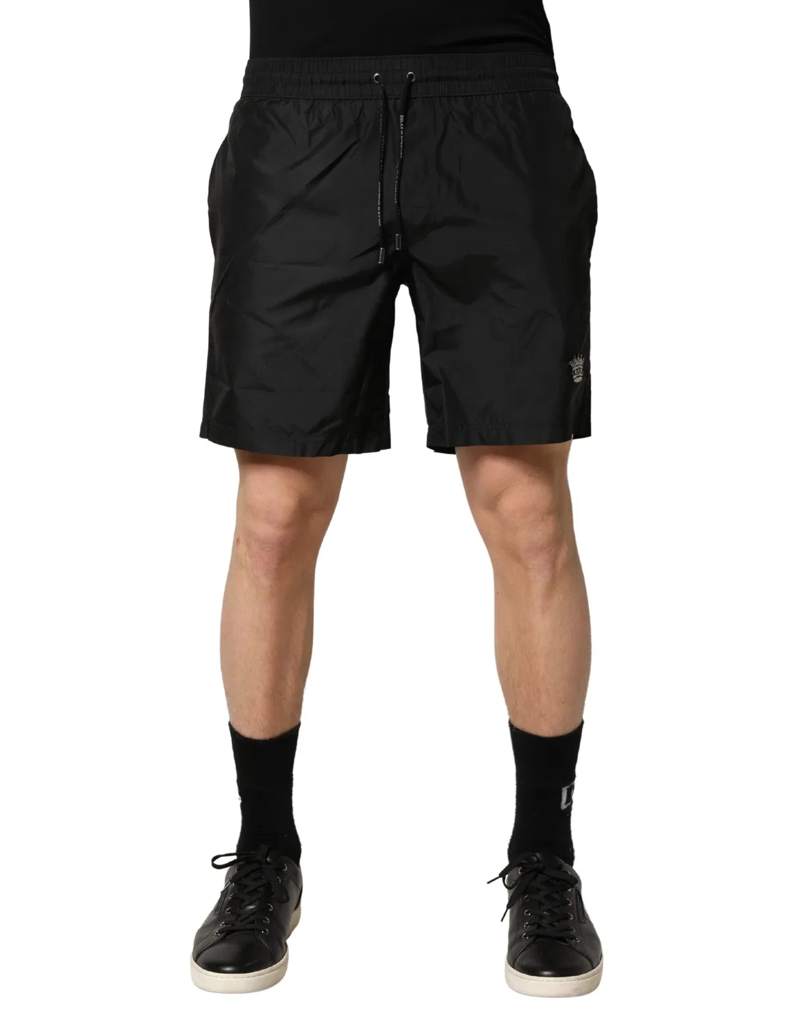 Мужские плавки-шорты с эластичным поясом Dolce & Gabbana, Black — фото 4