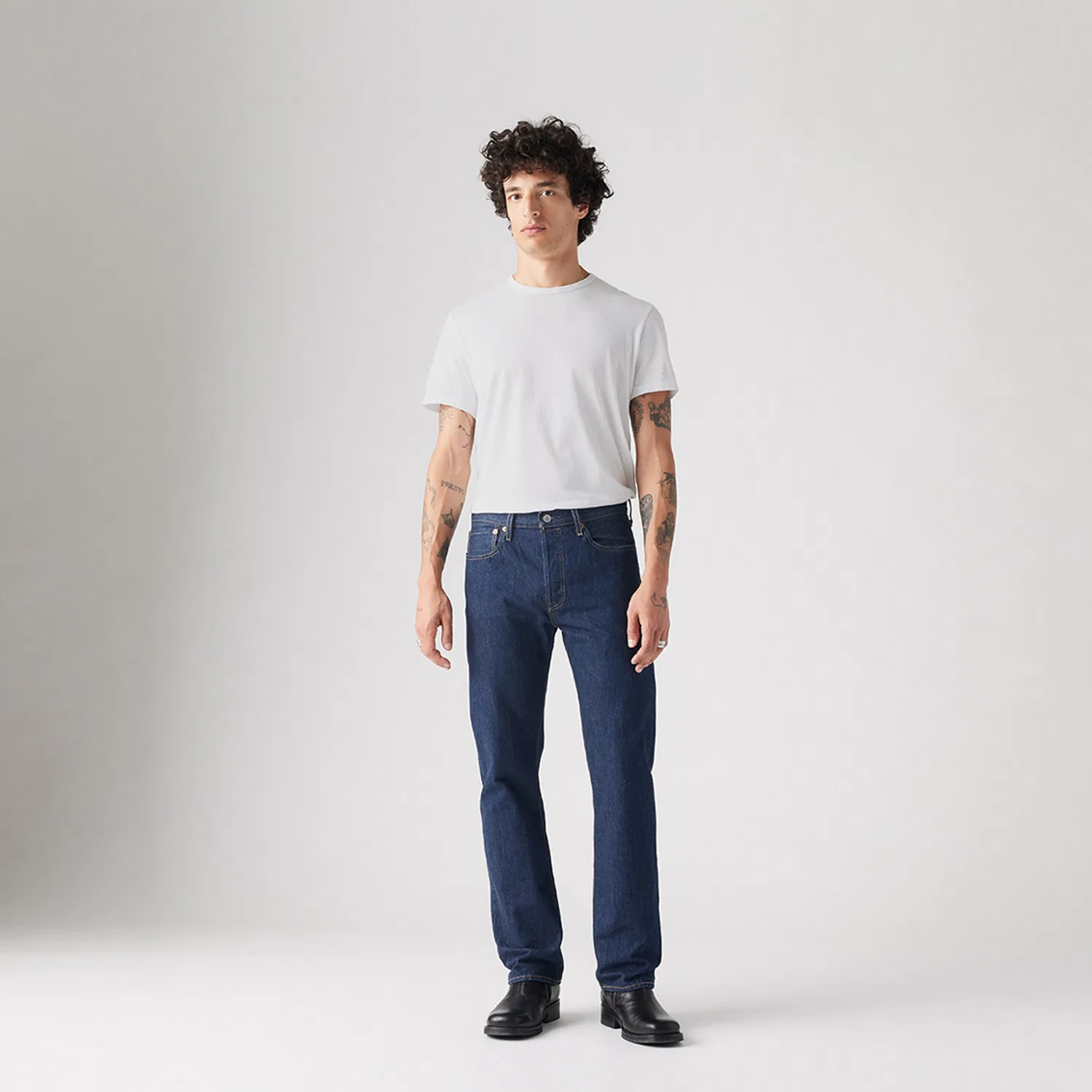 Джинсы классические прямые Levi's 501, Gray Blue — фото 4