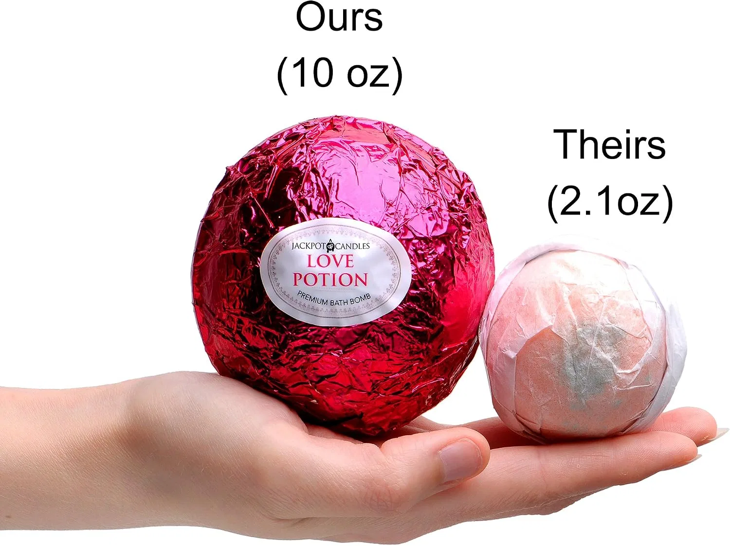 Бомбочка для ванны Love Potion с колье, Jackpot Candles, 10 унций, Роза — фото 2