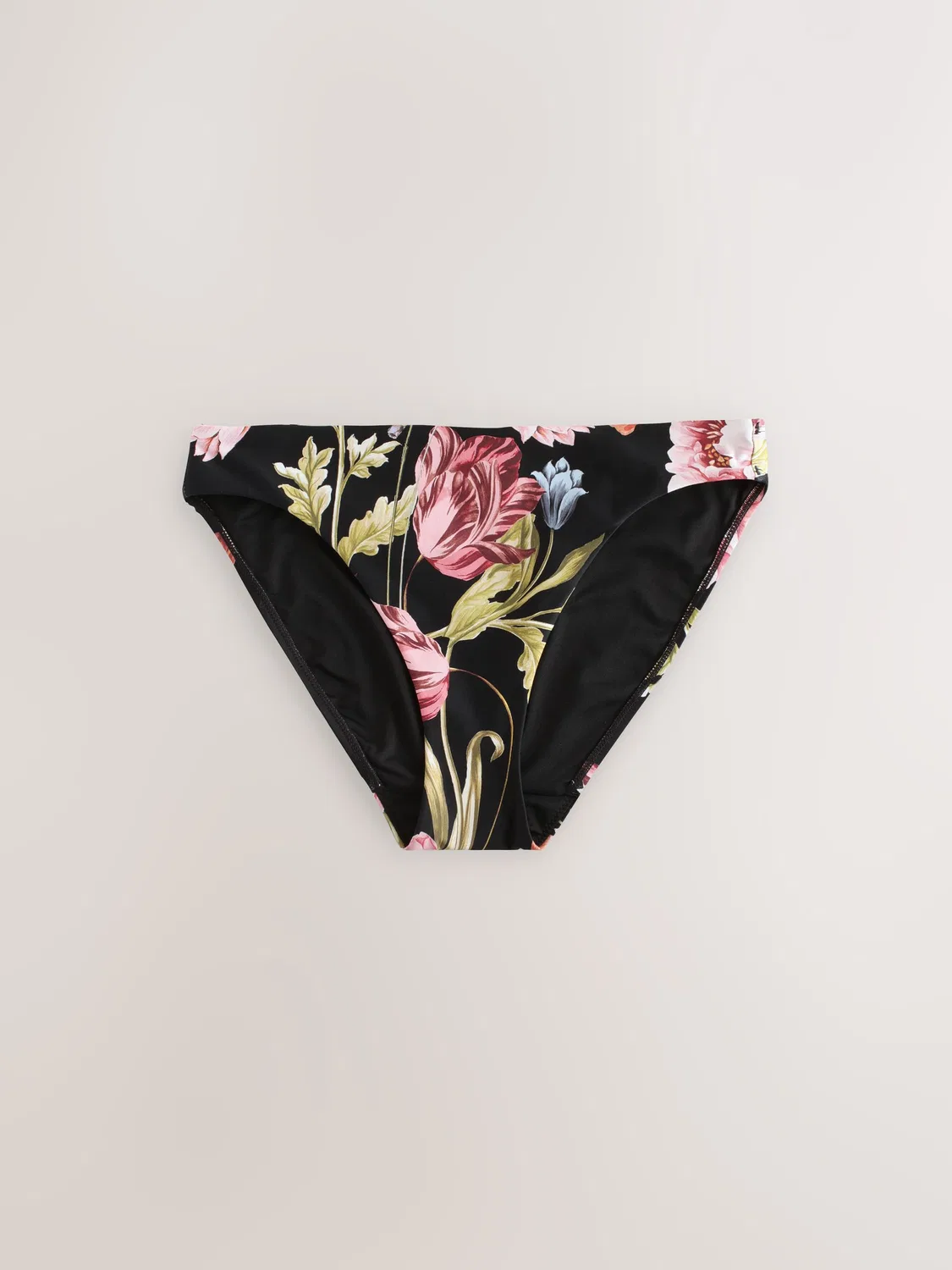 Бикини-шорты с цветочным принтом, модель Black Floral Next, черный