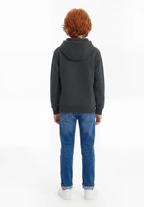 Худи свободного кроя Kids fluffy hoody Urban Classics, Charcoal — фото 2