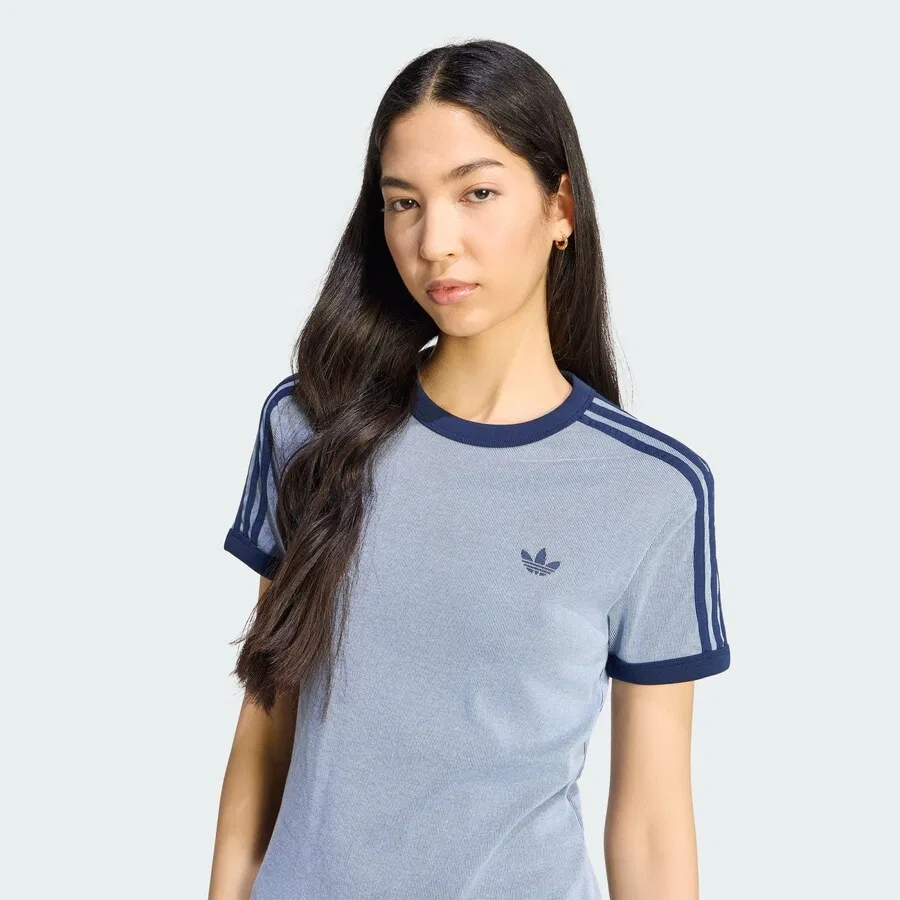 Футболка ADIDAS ORIGINALS 'Cali' синего и темно-синего цвета — фото 4