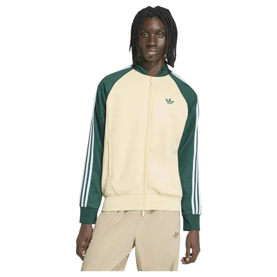 Мужской спортивный свитшот с воротником-стойкой Adidas Sst Tt KT5038, Желтый — фото 2