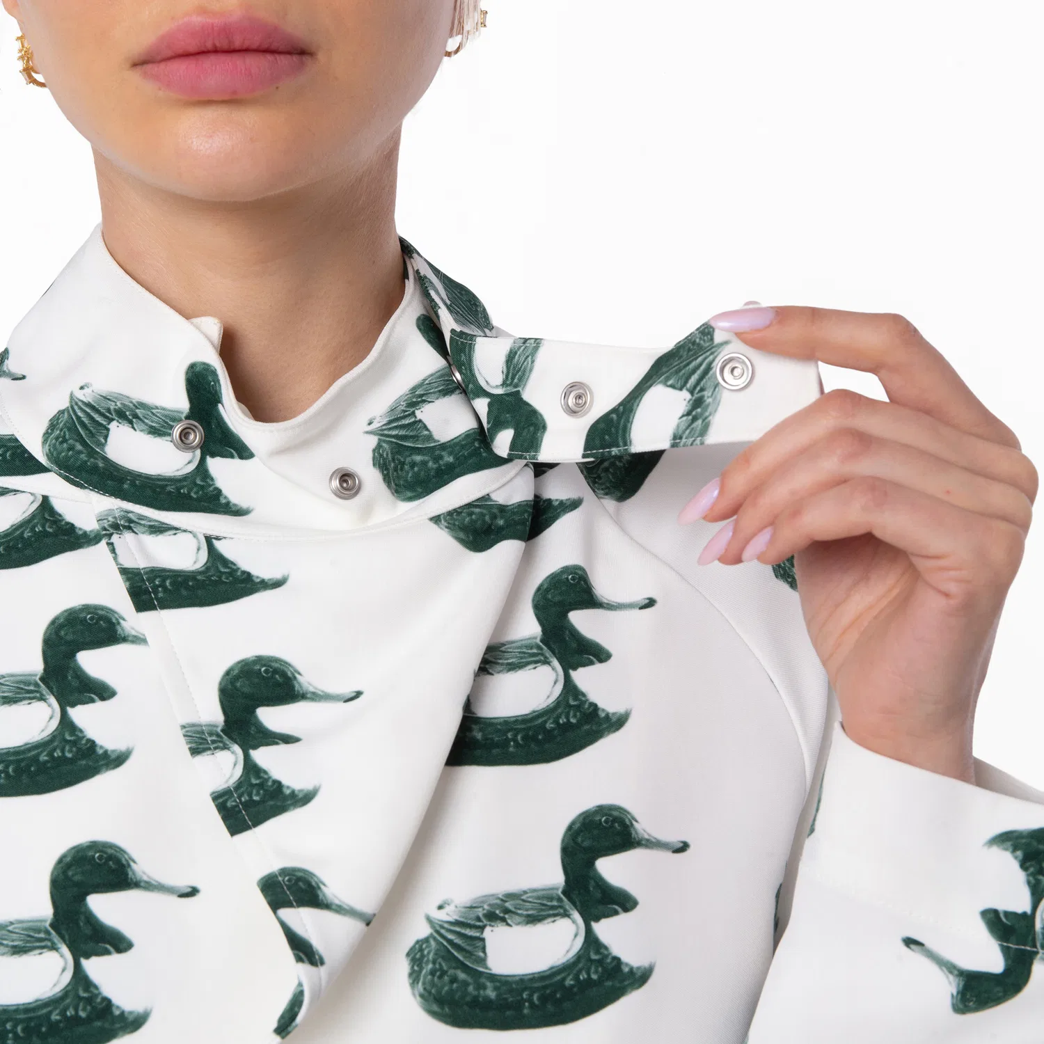Блуза вискозная с принтом Waterbird Burberry, Vine Ip Pattern — фото 2