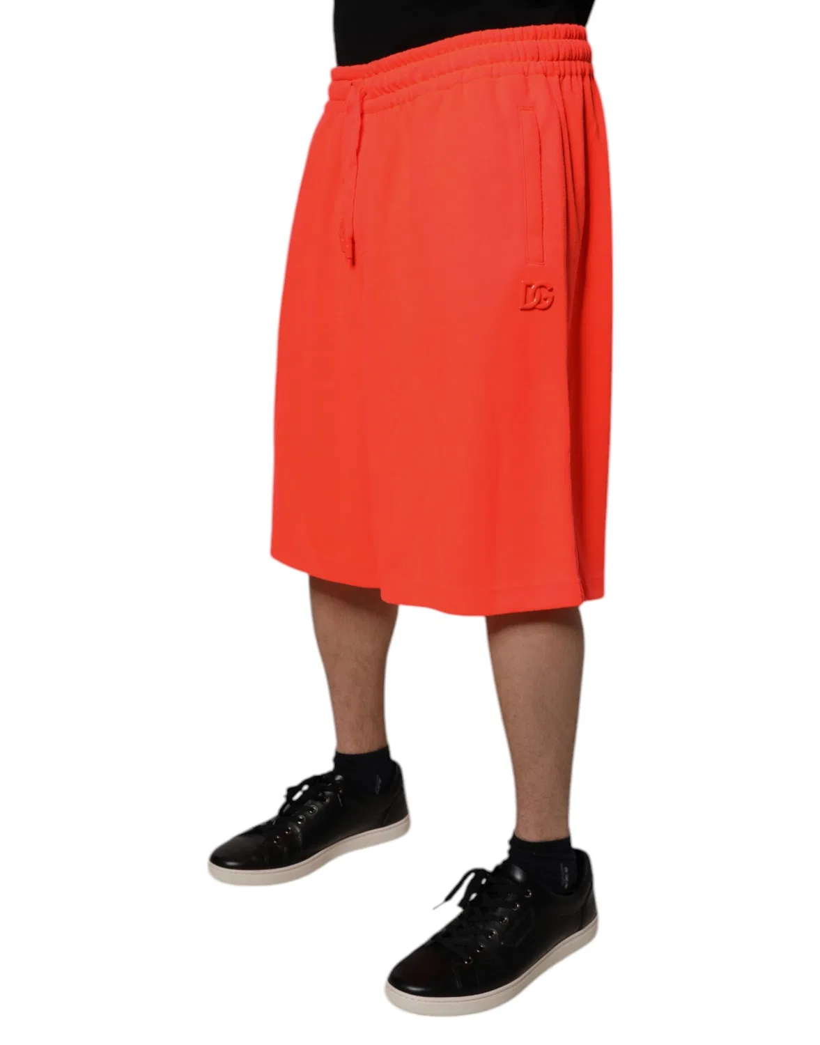 Мужские шорты-бермуды на шнурке с логотипом Mid Waist Dolce & Gabbana, Red — фото 3
