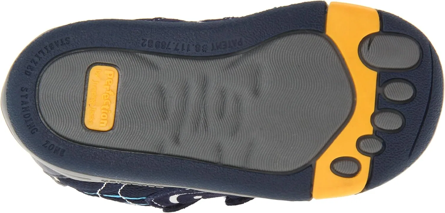 Детские кроссовки для мальчиков Lazer Sneaker Jumping Jacks, Dark Navy Suede/Silver Trim — фото 4