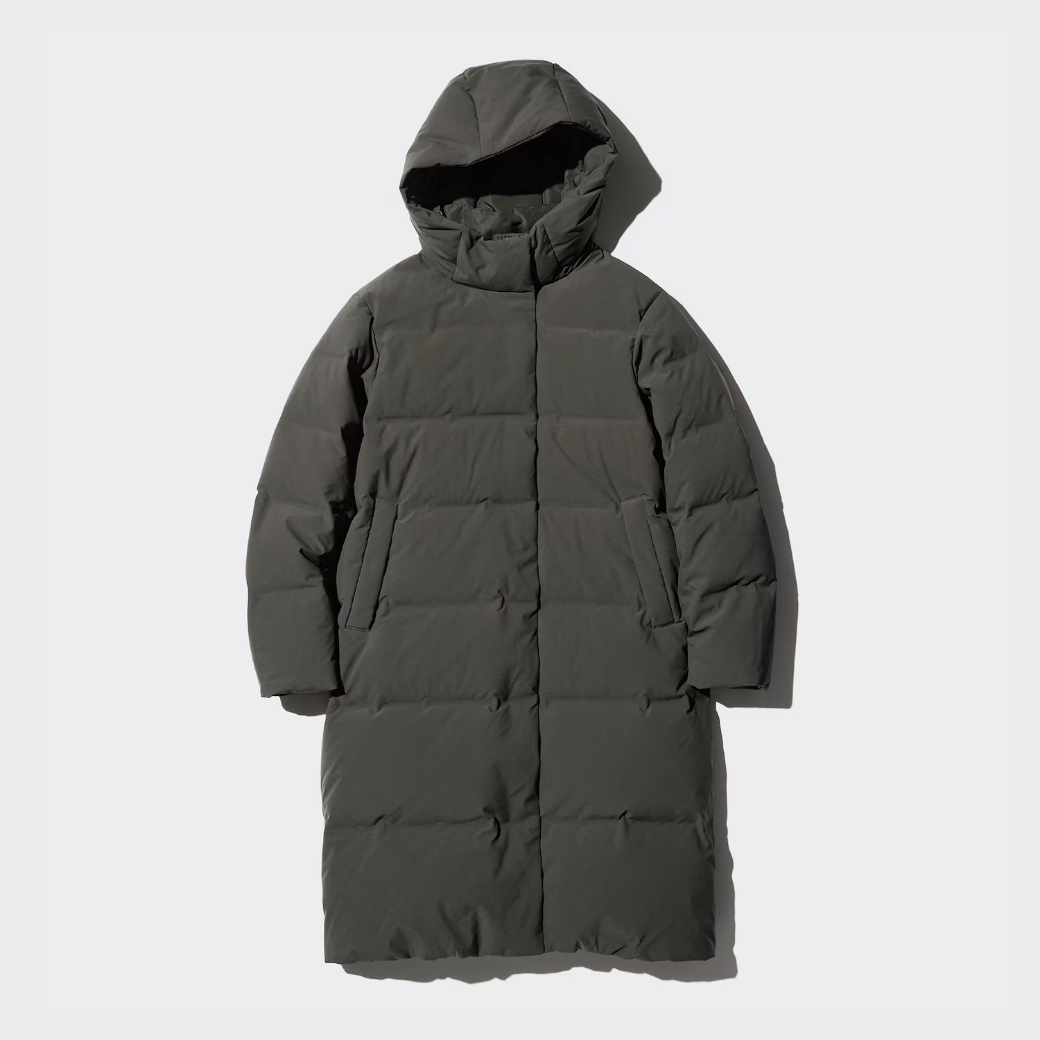 

Длинное пуховое пальто Uniqlo, 58 темно-зеленый