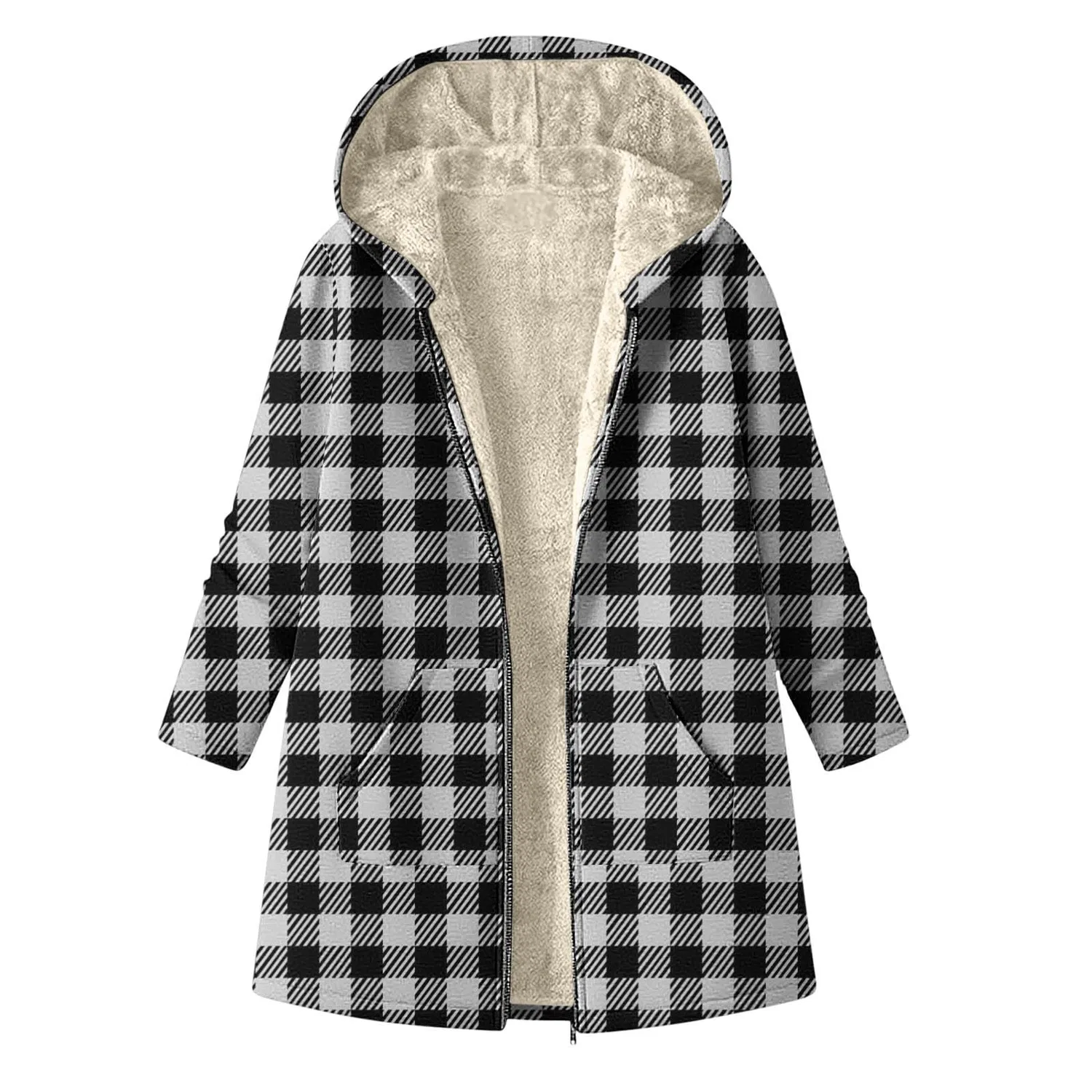 Женская куртка-рубашка с принтом в клетку, модель Plaid, бренд, 03 Grigio