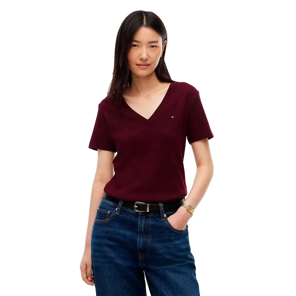 Женская футболка с V-образным вырезом Tommy hilfiger, Purple