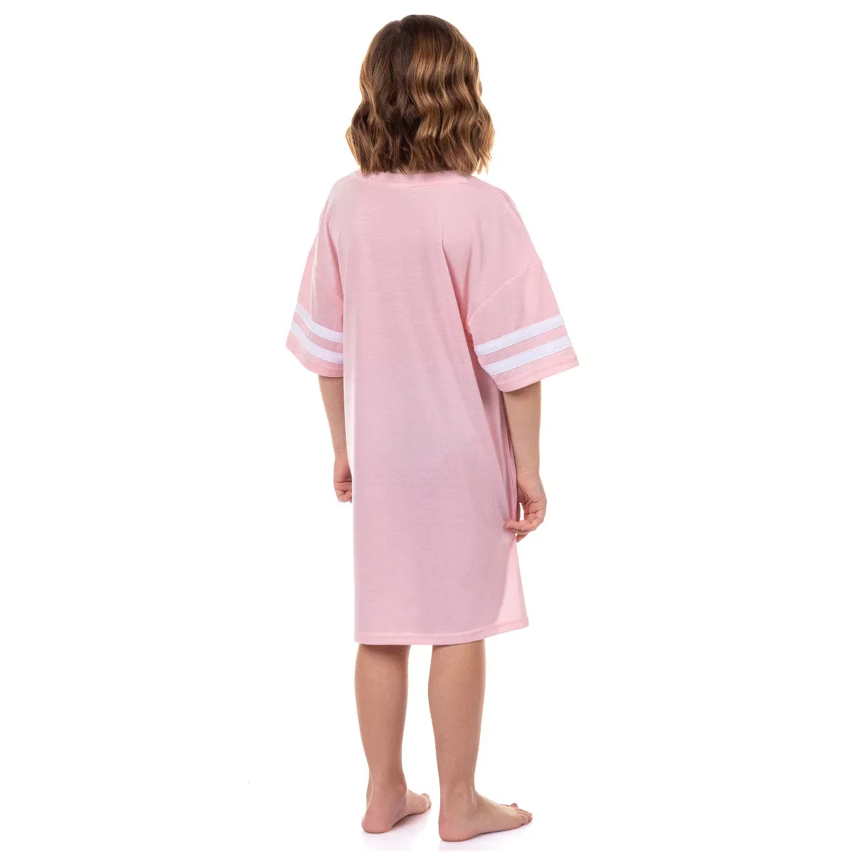 Детская ночная рубашка для девочек с принтом Gilmore Girls Life's Short Talk Fast Varsity INTIMO, Pink — фото 3