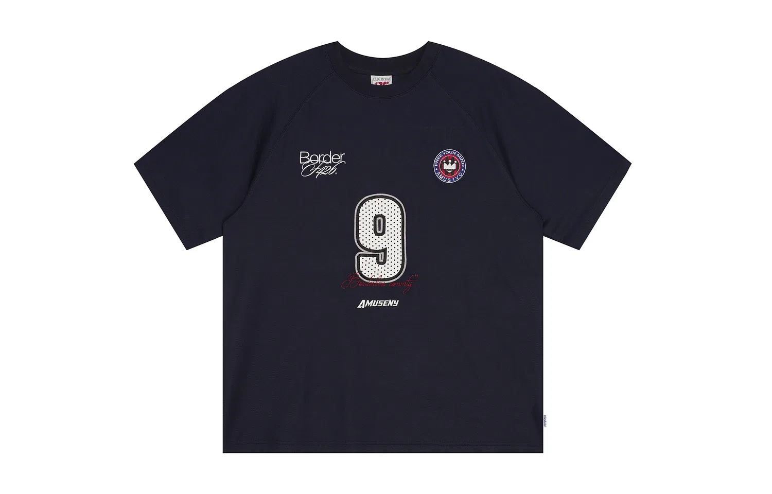 Детская футболка с круглым вырезом свободного кроя F426, Navy Blue