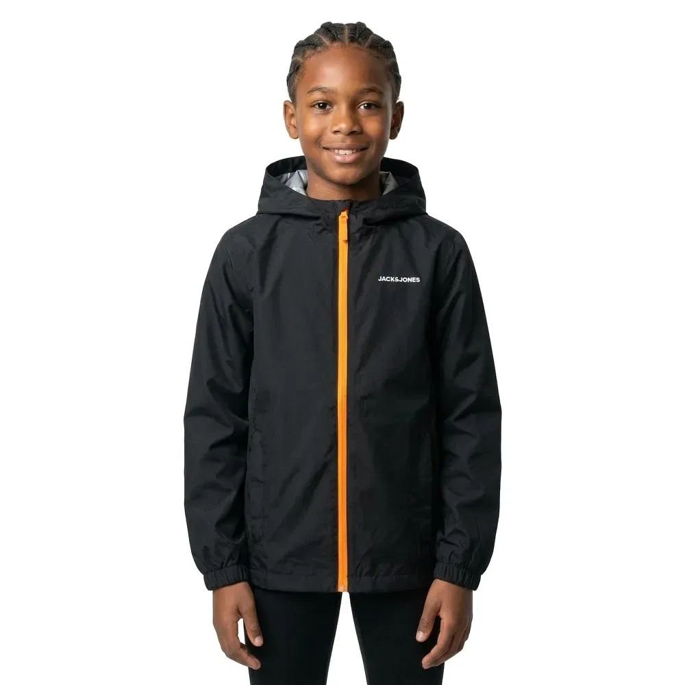 Куртка дождевик Flynn Jack & Jones, черный — фото 2