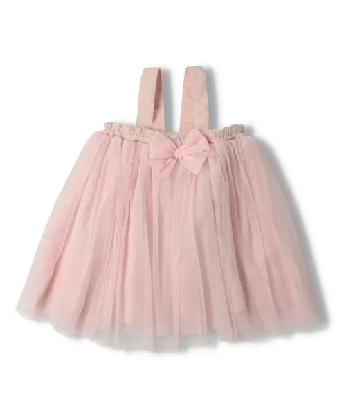 Детское платье-туника с длинным рукавом модель Tulle, kids zoo, Off White — фото 2