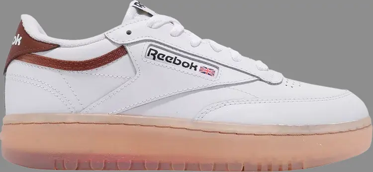 

Кроссовки wmns club c double 'white brown' Reebok, белый