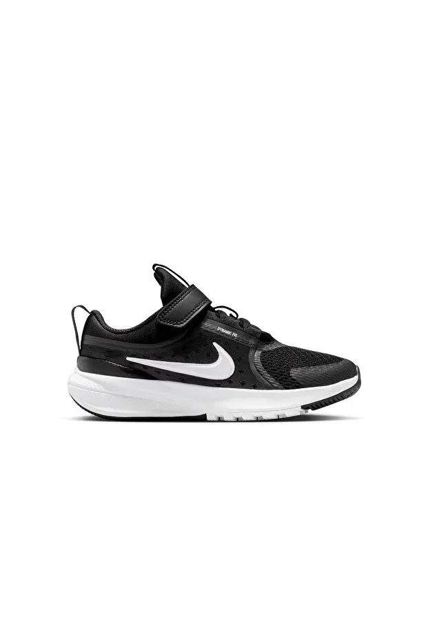 Детские кроссовки для девочек на шнуровке Star runner 5 Nike, Black-And-White/Color — фото 2