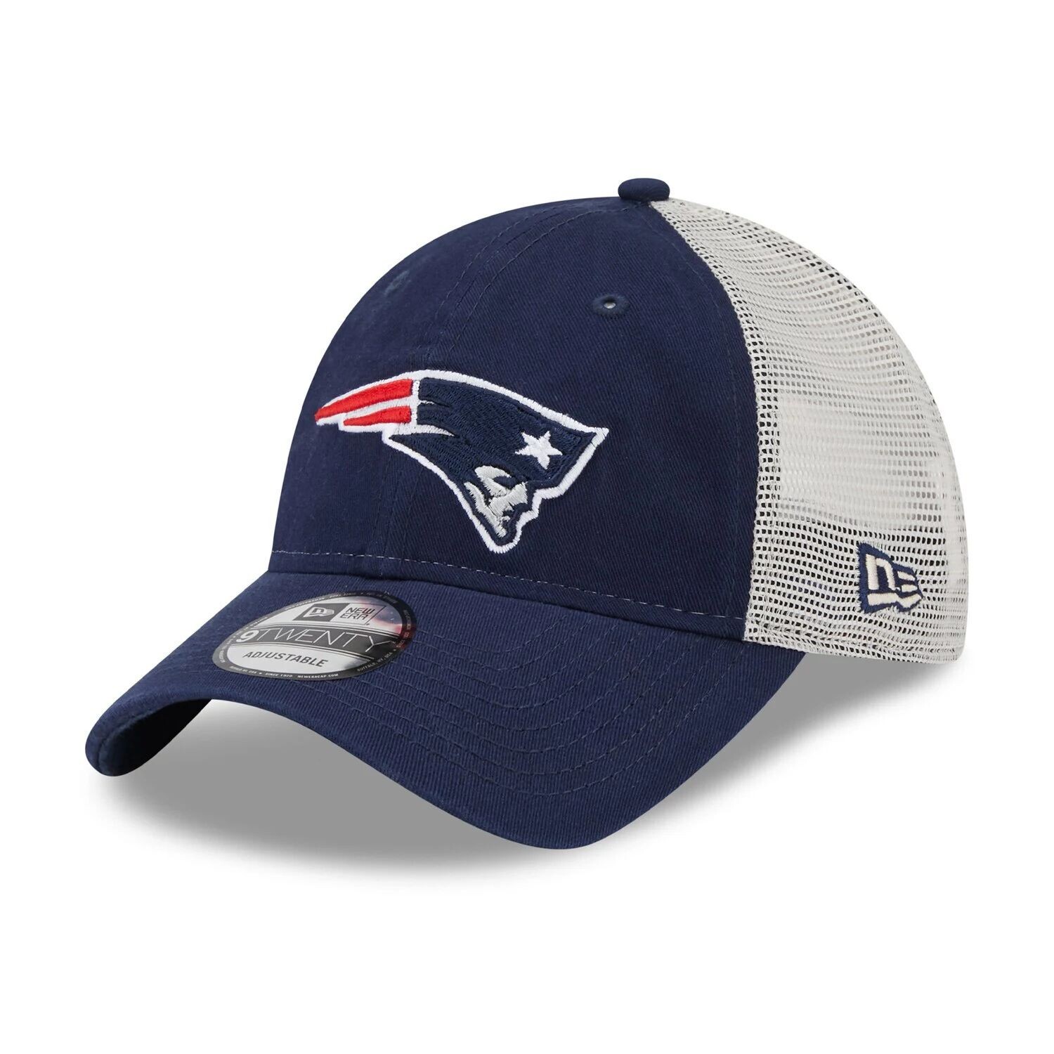 

Мужская кепка New Era Navy/Natural New England Patriots Loyal 9TWENTY Trucker Snapback