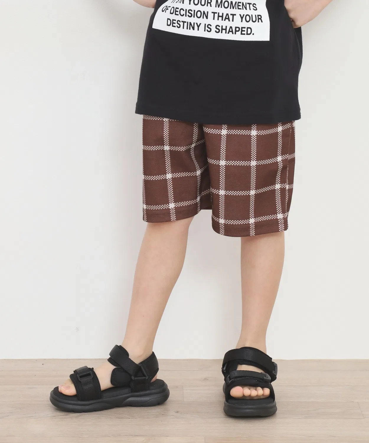 Детские шорты-карго с клетчатым принтом, модель Total Pattern Half Pants FUNALIVE, Green — фото 3
