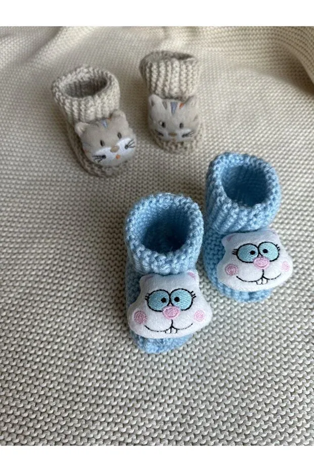 Детские носки для новорожденных с игрушкой Myluni, Baby Blue — фото 2