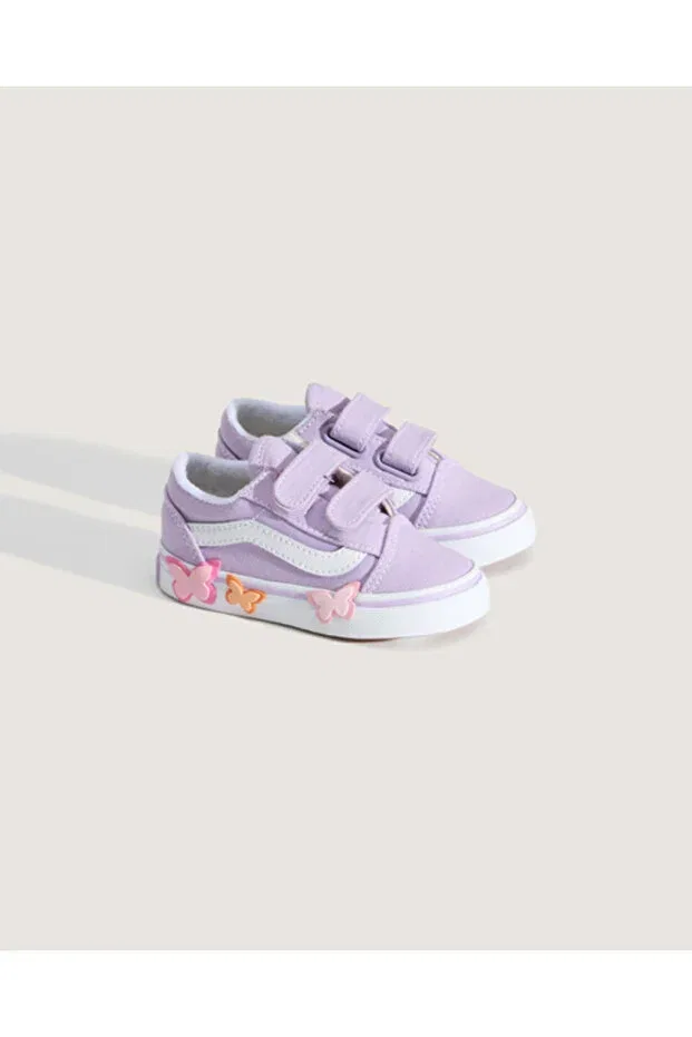 Детские туфли-балетки для девочек с принтом Old skool v butterfly girls' shoes vn000efhfsf1 Vans, Lila