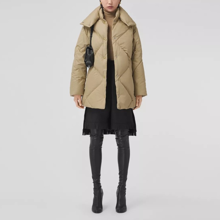 Пуховик Burberry, женский, медовый