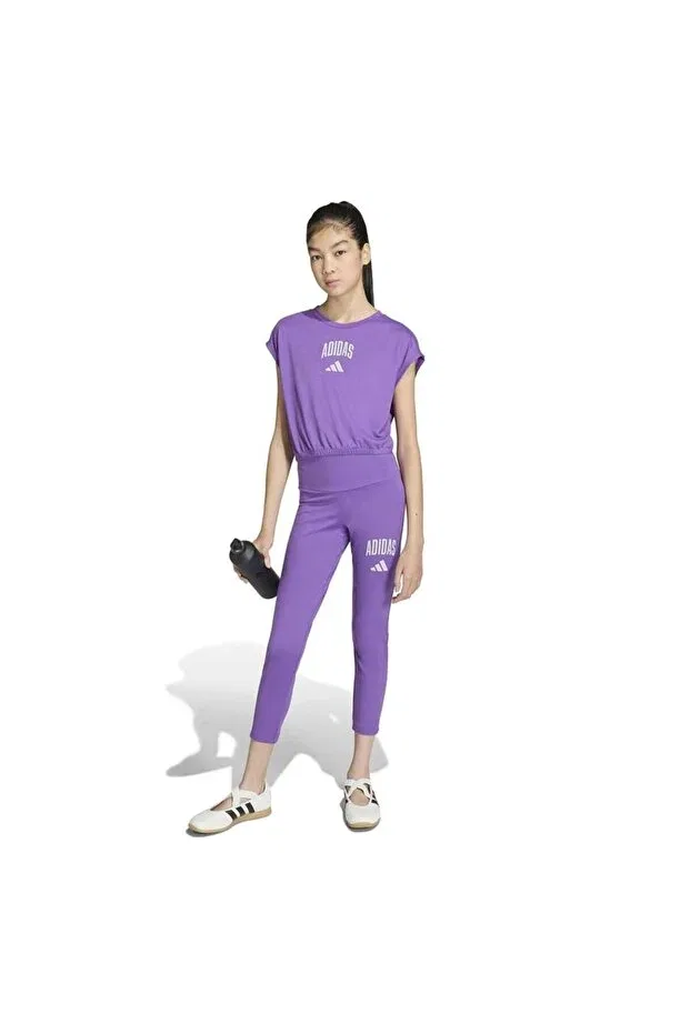 Детская футболка для девочек с принтом Adidas, Purple — фото 4