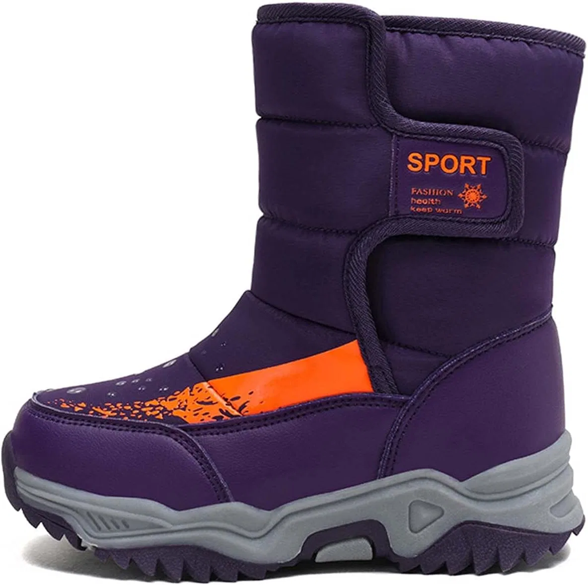 Детские зимние ботинки с меховой подкладкой Snow Boots Eliogn, Purple — фото 2