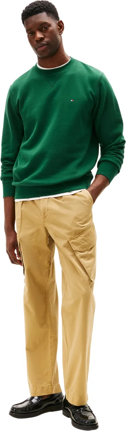Мужской свитшот из флиса Ess Seasonal Fleece Crewneck Tommy Hilfiger, Ornamental Green — фото 4