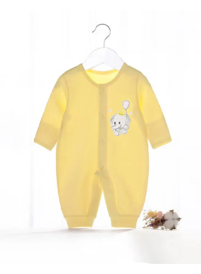 Боди-комбинезон с длинным рукавом хлопковый Bornbay, желтый