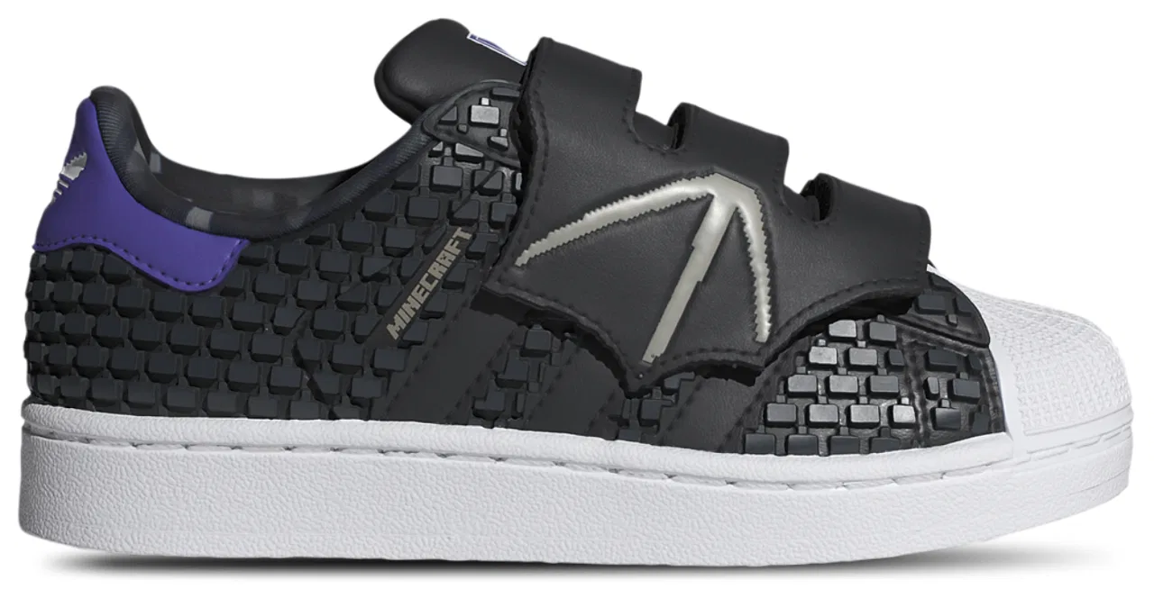 Детские кроссовки Minecraft Superstar II Adidas, фиолетовый/черный