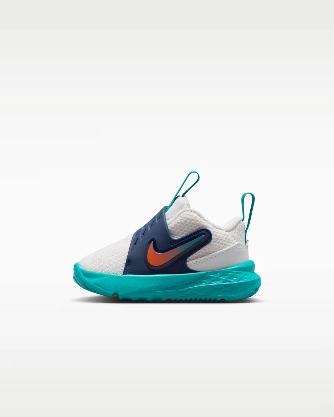 Детская/подростковая обувь Nike Team Hustle D 12, Summit White/Energy/Midnight Navy/Safety Orange